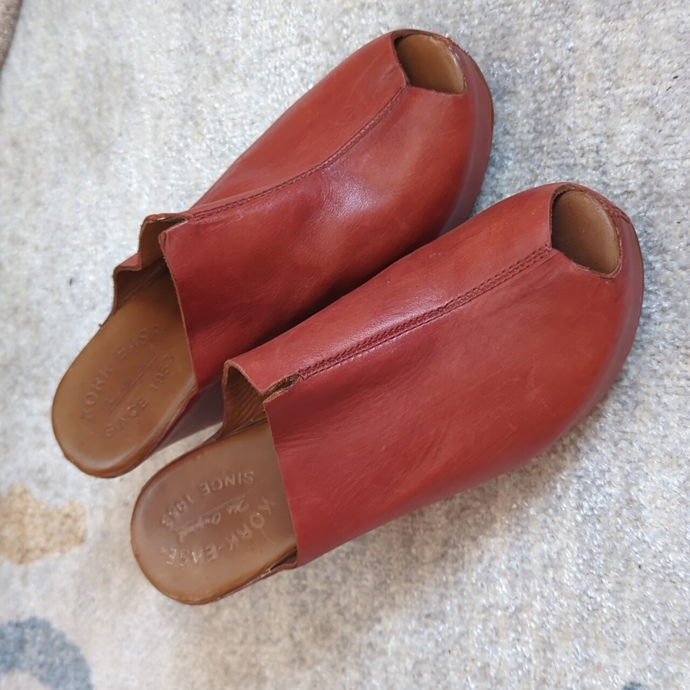 Kork-Ease Brown Leather Platform Wedge Shows